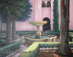 Pinche para ampliar cuadro: La fuente (La Alhambra de Granada)